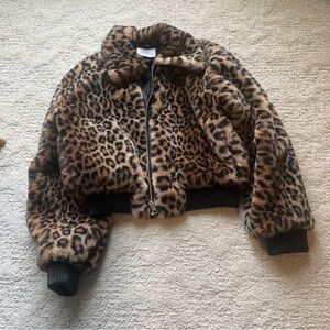Urban Outfitters Animal Print Faux Fur Coat